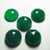 16x16 mm So Gorgeous Emerald Green ONYX - Rose Cut Round Cabochon super Sparkle 5 pcs